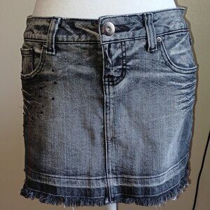 Vintage No Boundaries Black Denim Skirt Size 5